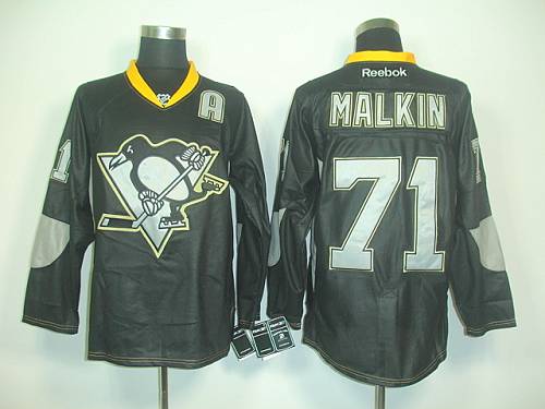 Penguins #71 Evgeni Malkin Black Ice Stitched Jersey - Zenithce