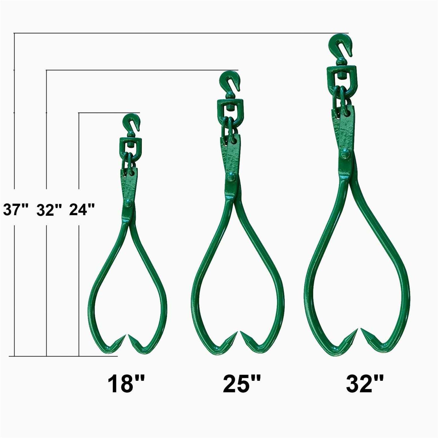 Timber Claw Hook Log Lifting Tongs Heavy Duty Grapple Timber Claw - Zenithce