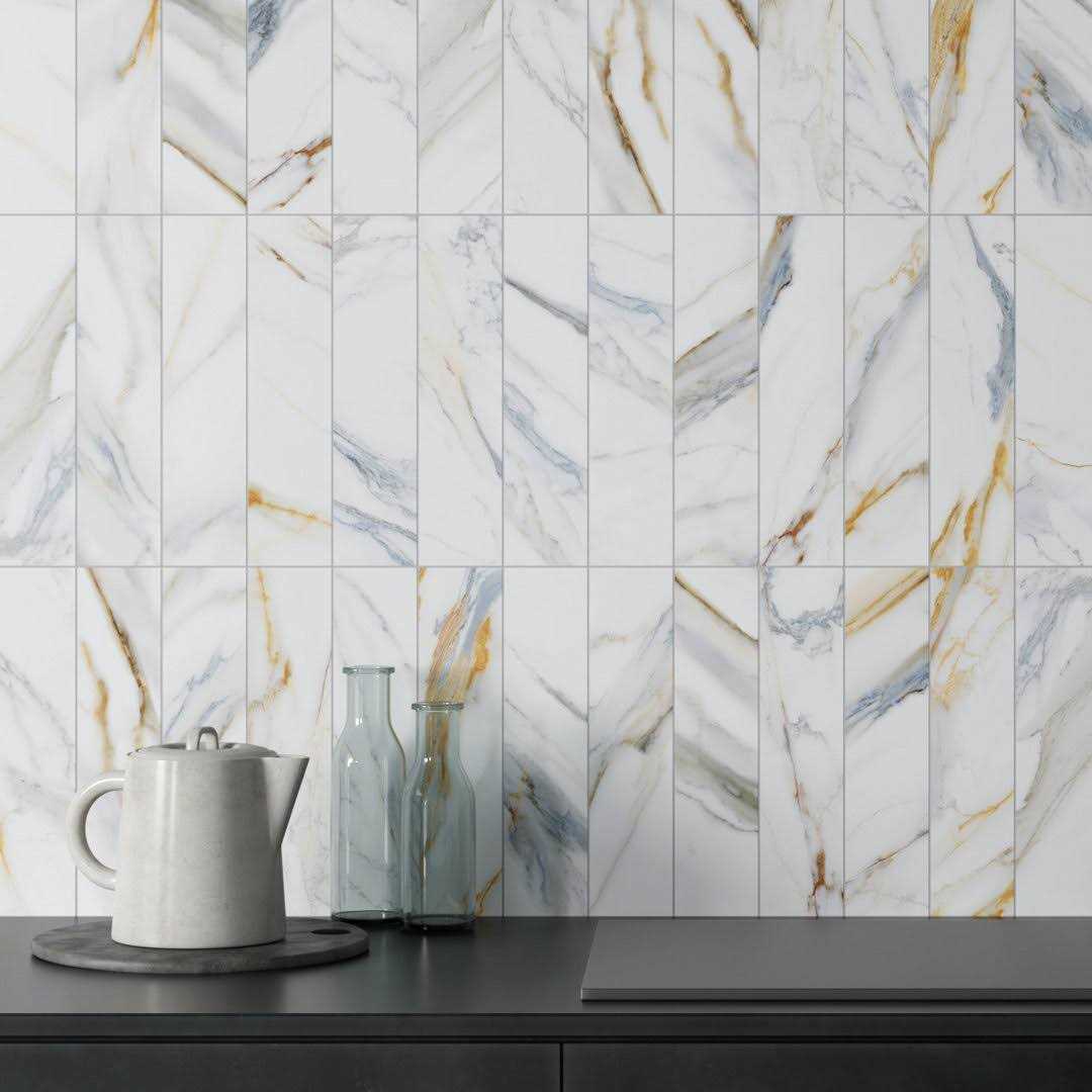 MOLOVO Elegance Beige Subway 3.15 in. x 12.99 in. Matte Porcelain Marble look Floor and Wall Tile - Zenithce