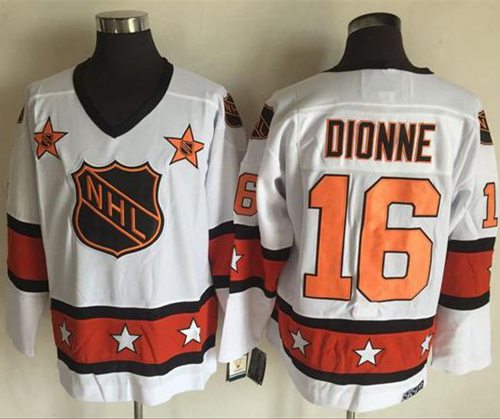 Kings #16 Marcel Dionne White Orange All Star CCM Throwback Stitched Jersey - Zenithce