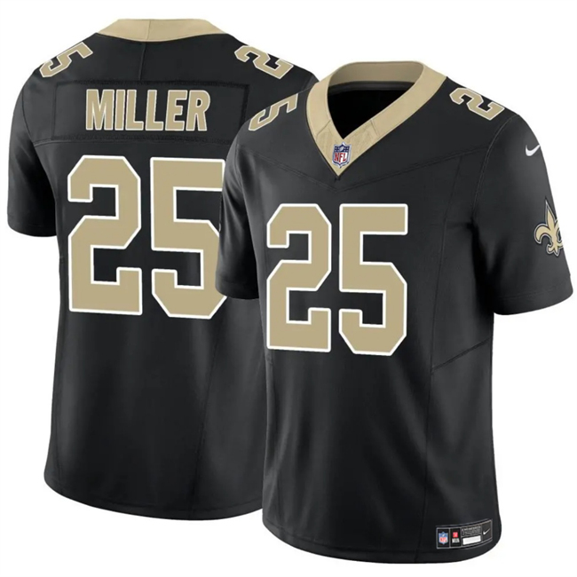 New Orleans Saints #25 Kendre Miller Black Vapor Limited Stitched Jersey - Zenithce