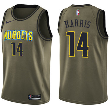 Denver Nuggets #14 Gary Harris Green Salute to Service Swingman Jersey - Zenithce