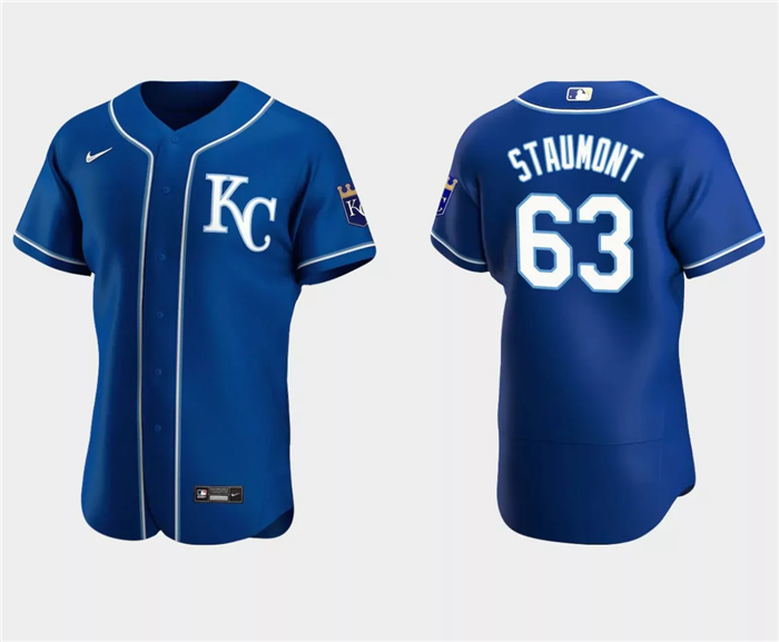 Kansas City Royals #63 Josh Staumont Royal Flex Base Stitched Jersey - Zenithce