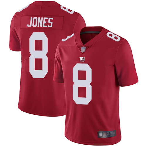 New York Giants #8 Daniel Jones Red Vapor Untouchable Limited Stitched Jersey - Zenithce