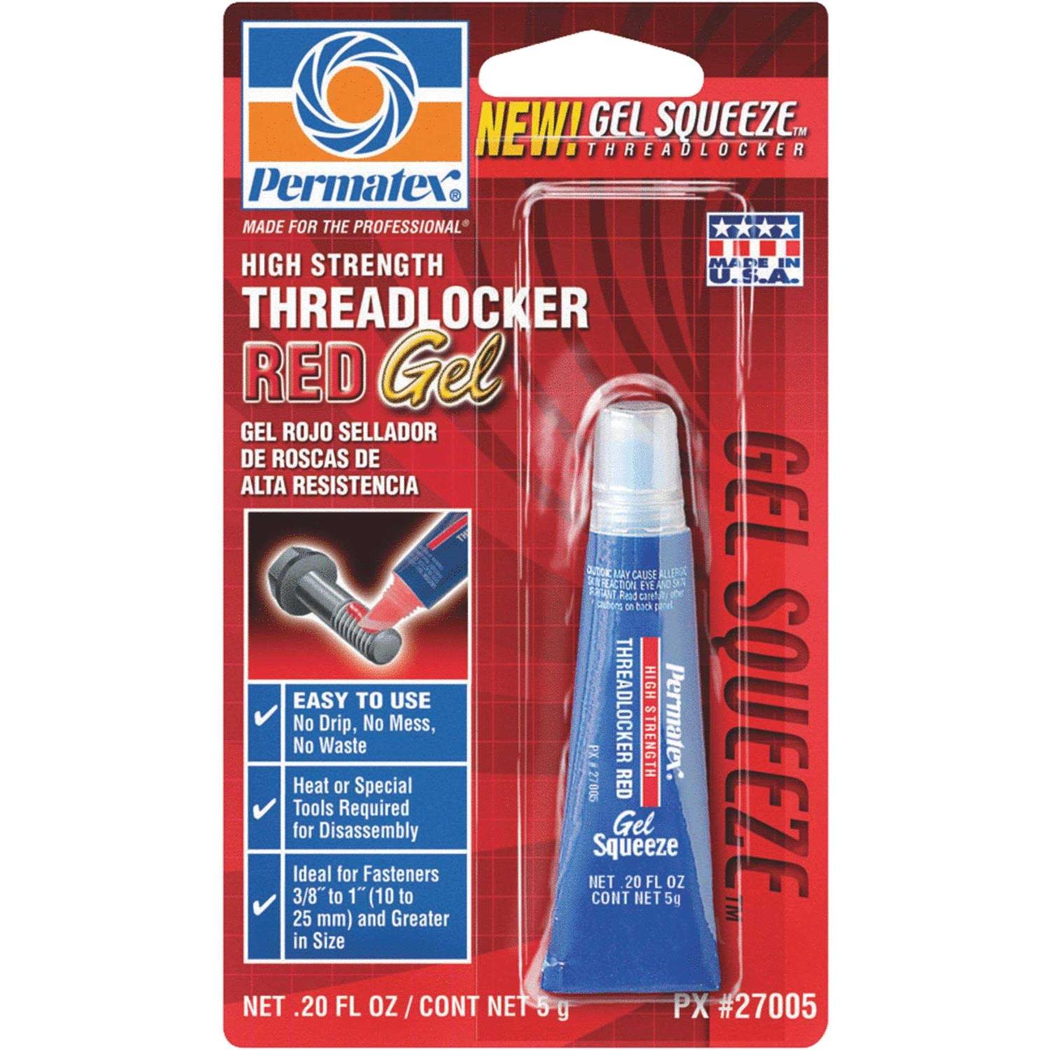 Permatex Gel Threadlocker Strength - Zenithce