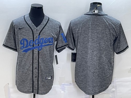 Los Angeles Dodgers Blank Gray Cool Base Stitched Jersey - Zenithce