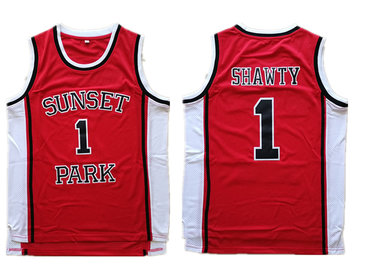Sunset Park 1 Shawty Red Stitched Movie Jersey - Zenithce