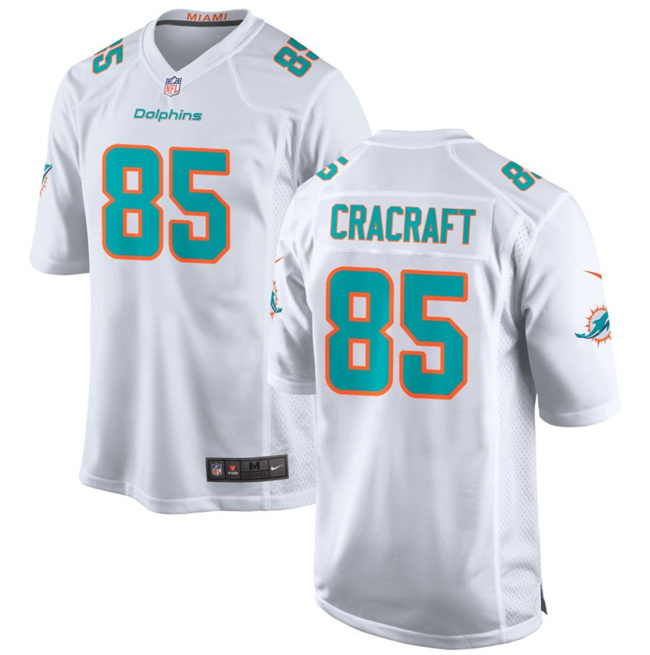 Miami Dolphins #85 River Cracraft White Stitched Game Jersey - Zenithce