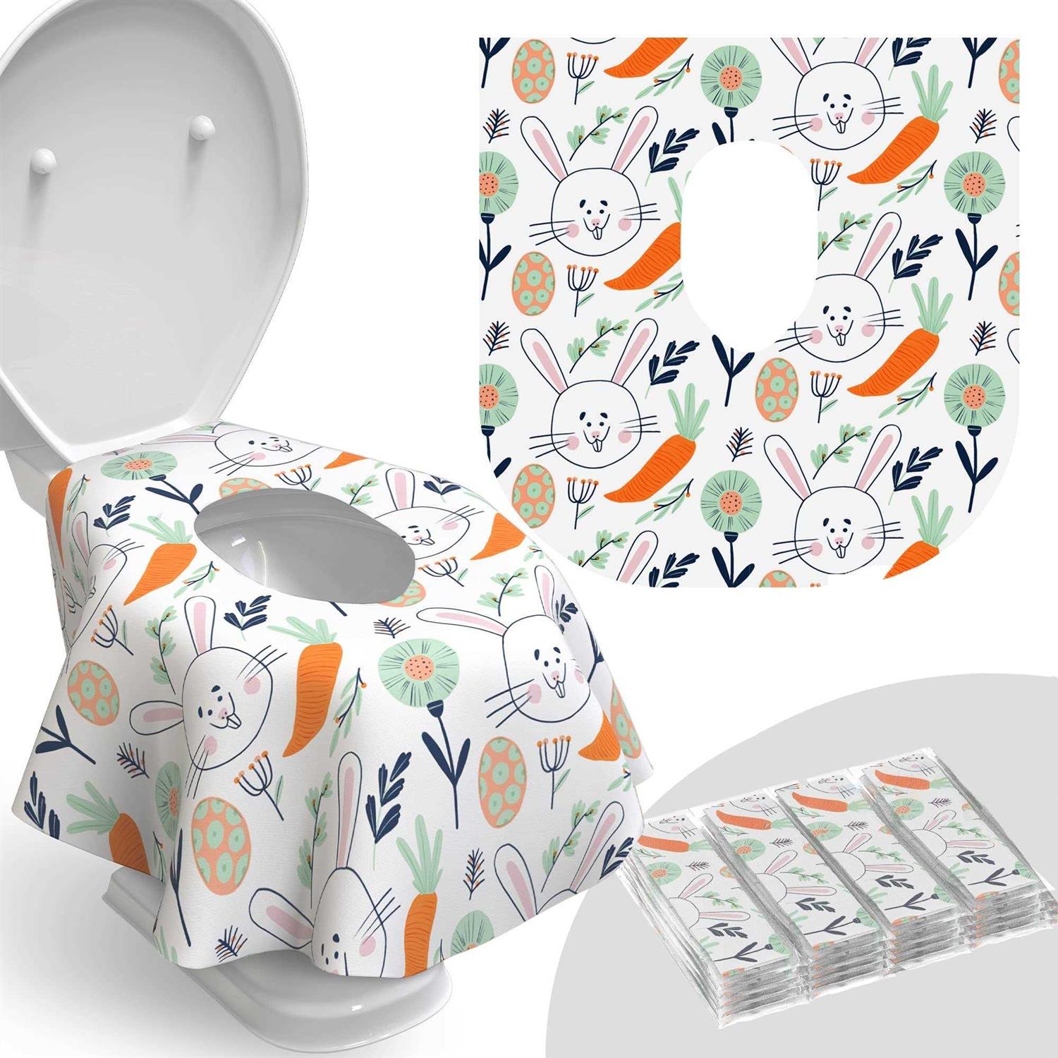 Toilet Seat Covers Disposable 20 Pack Waterproof, Ideal for Kids and Adults Extra Large - Zenithce