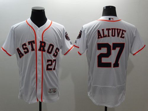 Astros #27 Jose Altuve White Flexbase Authentic Collection Stitched Jersey - Zenithce