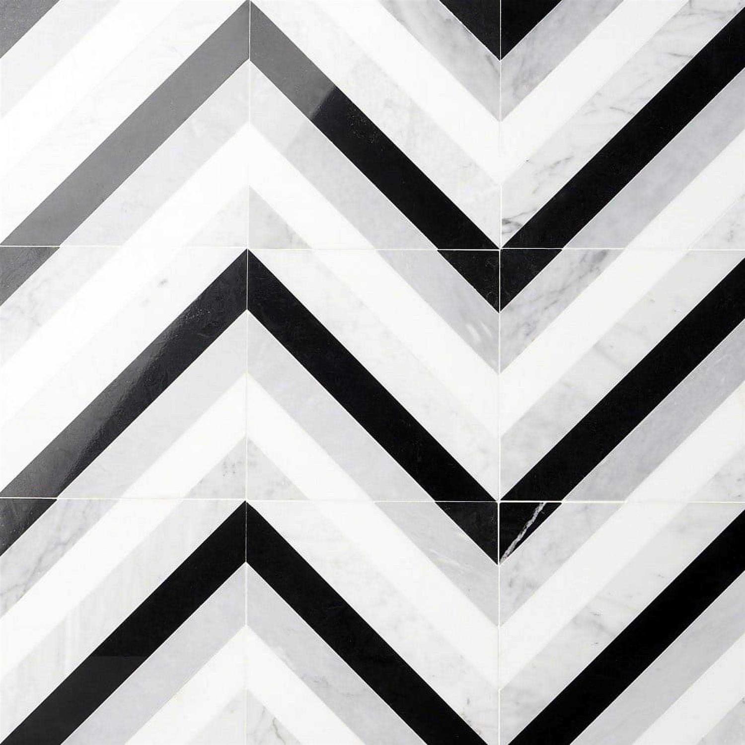 Ivy Hill Tile Chelsea 8 in. x 8 in. Polished Marble Mosaic Tile - Zenithce