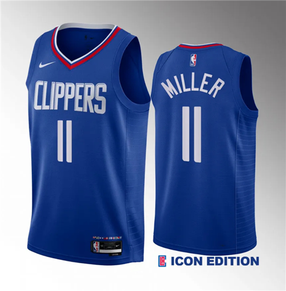 Los Angeles Clippers #11 Jordan Miller Blue 2023 Draft Icon Edition Stitched Jersey - Zenithce