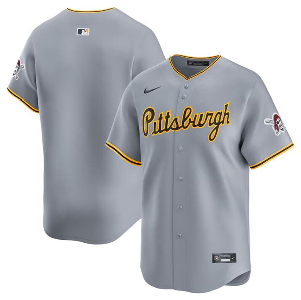 Pittsburgh Pirates Blank Gray Away Limited Stitched Jersey - Zenithce