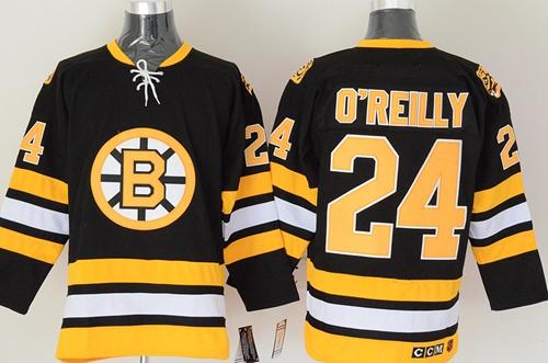 Bruins #24 O'Reilly CCM Throwback Black Stitched Jersey - Zenithce