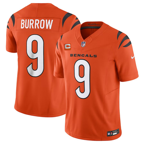 Cincinnati Bengals #9 Joe Burrow Orange 2023 F.U.S.E. With 4-Star C Patch Vapor Untouchable Limited Stitched Jersey - Zenithce