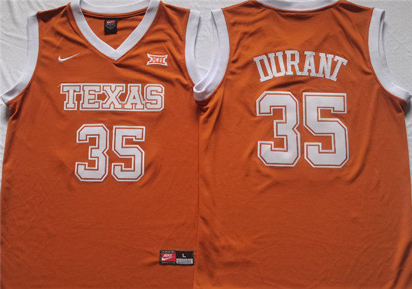 Texas Longhorns #35 Kevin Durant Orange Stitched Jersey - Zenithce