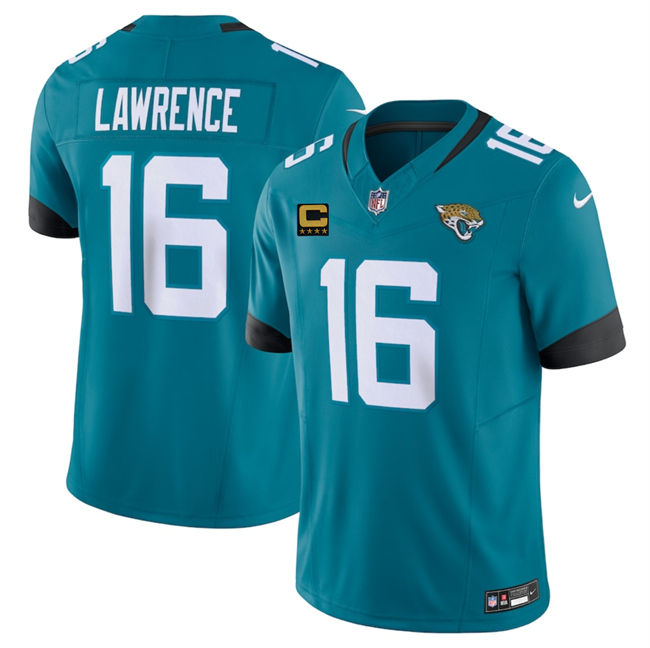 Jacksonville Jaguars #16 Trevor Lawrence Teal 2025 F.U.S.E. With 4-Star C Patch Vapor Untouchable Limited Stitched Jersey - Zenithce