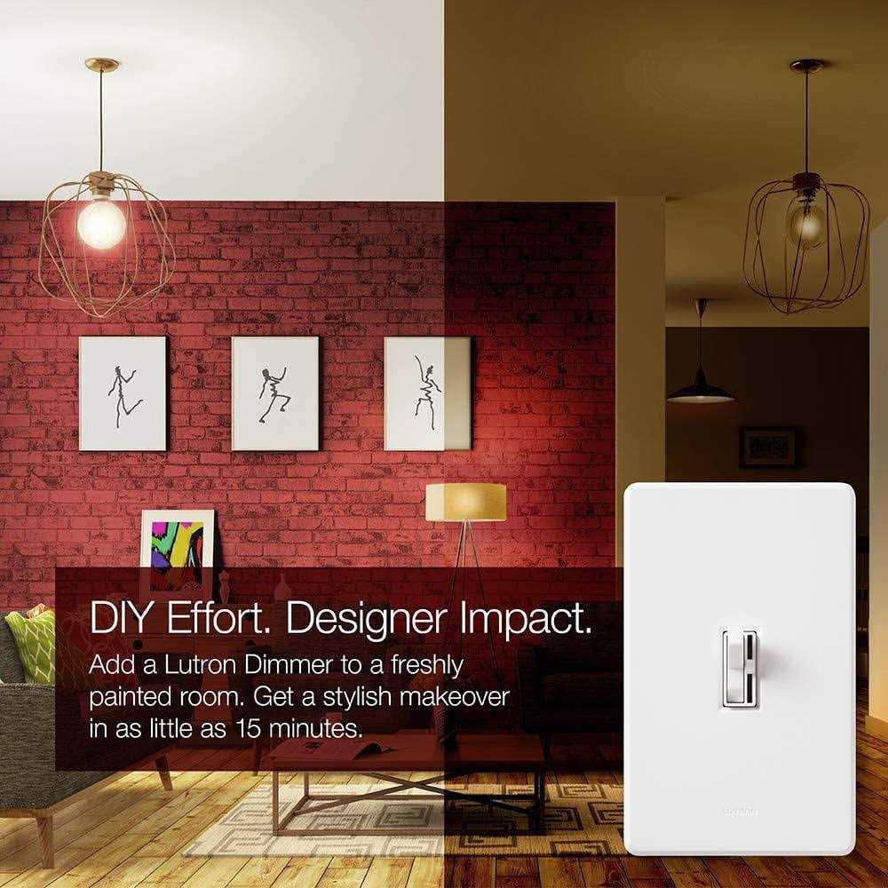 Lutron Toggler 3-Way Toggle LED Dimmer – 150-Watt – White - Zenithce