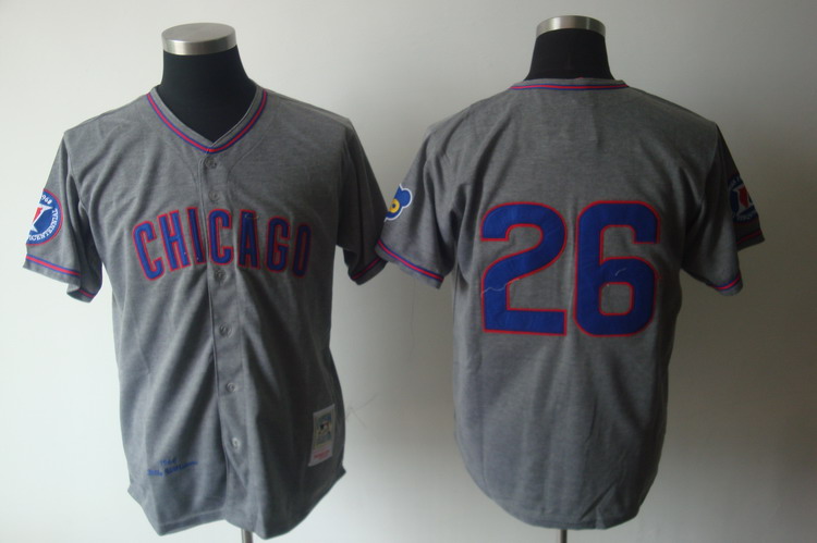 Mitchell And Ness 1968 Cubs #26 Billy Williams Grey Stitched Throwback Jersey - Zenithce