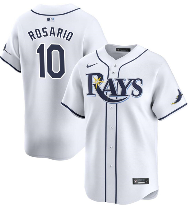 Tampa Bay Rays #10 Amed Rosario White Home Limited Stitched Jersey - Zenithce