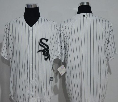 White Sox Blank White(Black Strip) New Cool Base Stitched Jersey - Zenithce
