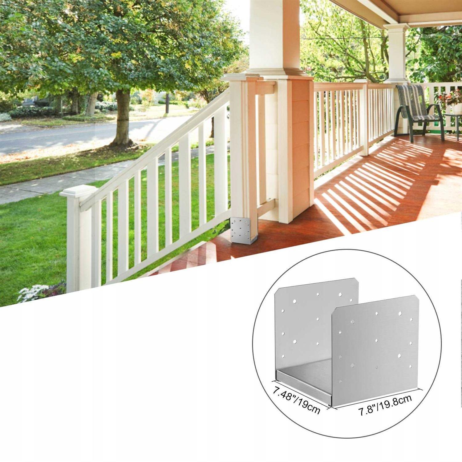 VEVOR Stair Handrail Railing, 3 ft, 3 Steps Handrails for Outdoor, Carbon Steel and Metal Hand Rail with Installation Kit - Zenithce