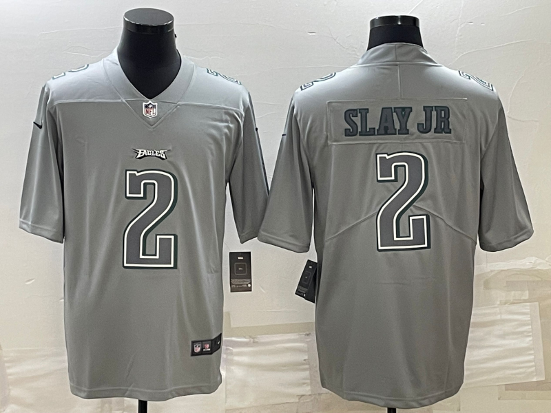 Philadelphia Eagles #2 Darius Slay JR Gray Atmosphere Fashion Stitched Jersey - Zenithce