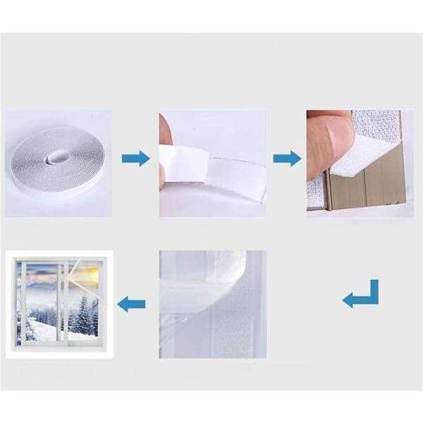 Wellco 63 in. Indoor Window Insulation Kit for Winter Keep Cold Out - Zenithce