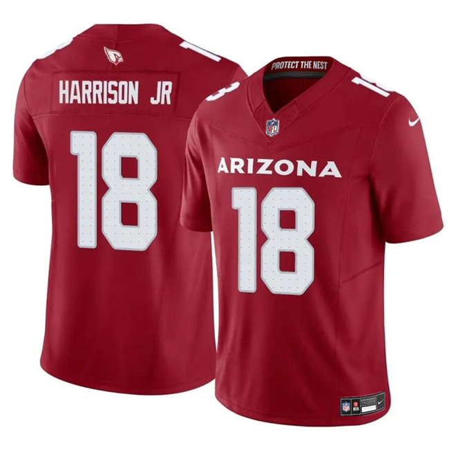 Arizona Cardinals #18 Marvin Harrison Jr Red 2024 Draft F.U.S.E. Vapor Untouchable Limited Stitched Jersey - Zenithce