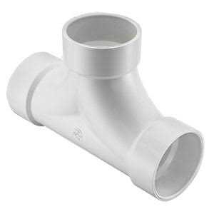 Spears P439-338 3 PVC DWV Double Sanitary Tee w/ 2 R & L Side Inlets - Zenithce