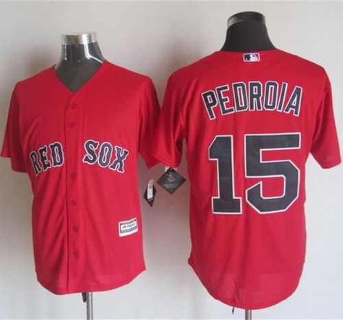 Red Sox #15 Dustin Pedroia Red New Cool Base Stitched Jersey - Zenithce
