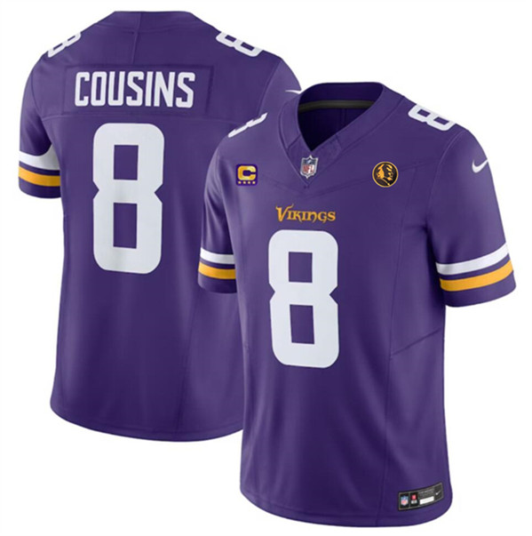 Minnesota Vikings #8 Kirk Cousins Purple 2023 F.U.S.E. With 4-Star C Patch And John Madden Patch Vapor Limited Stitched Jersey - Zenithce