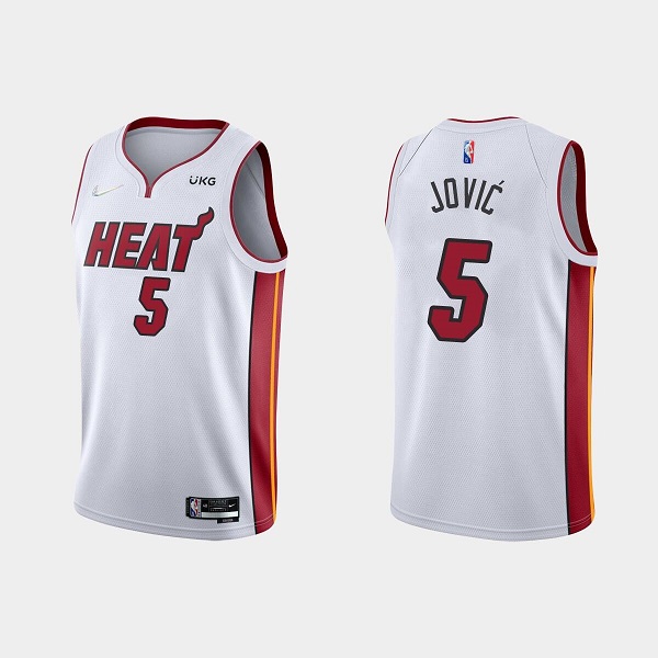 Miami Heat #5 Nikola Jovic 2022 White Stitched Jersey - Zenithce