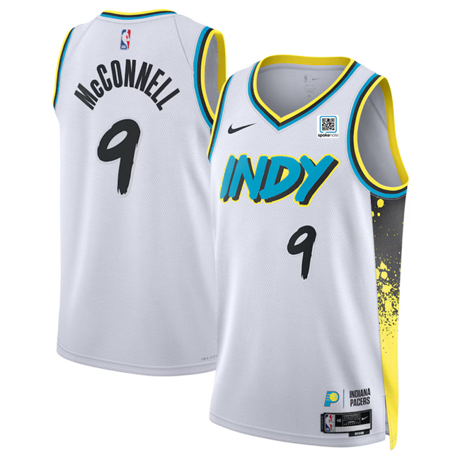 Indiana Pacers #9 T.J. McConnell White 2024-25 City Edition Stitched Jersey - Zenithce
