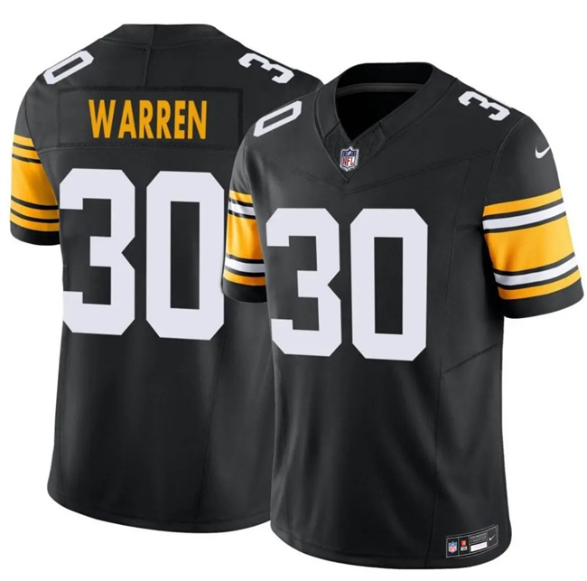 Pittsburgh Steelers #30 Jaylen Warren Black 2025 F.U.S.E. Alternate Vapor Untouchable Limited Stitched Jersey - Zenithce
