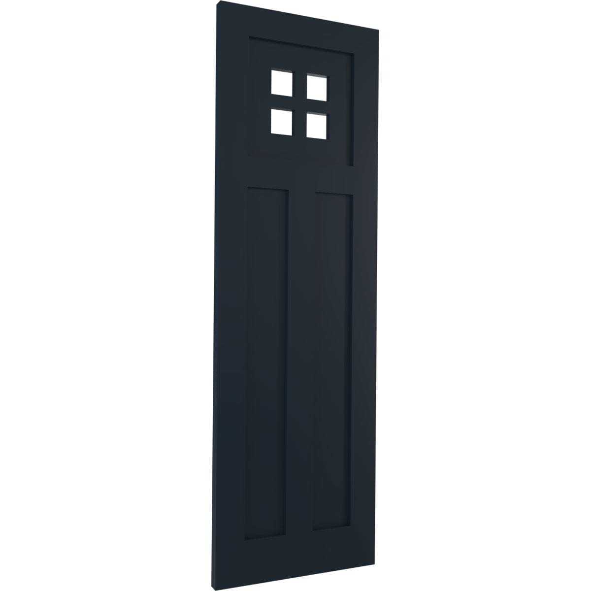 Ekena Millwork 12 inchw x 25 inchh True Fit PVC San Antonio Mission Style Fixed Mount Shutters - Zenithce