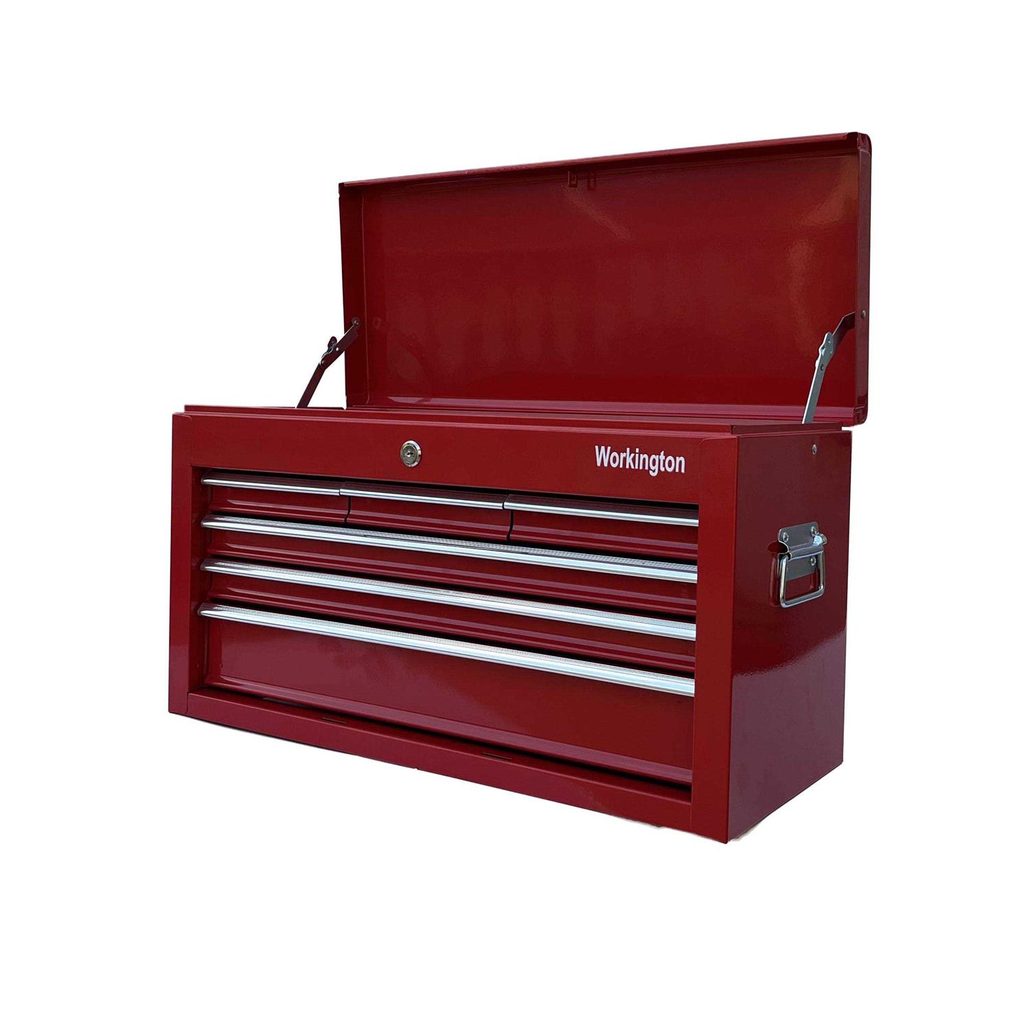 Workington Portable Metal Tool Chest with 6 Drawers 24 6-Drawer Tool Chest Cabinet with Ball Bearing Drawer Slides - Zenithce