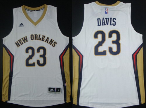 New Orleans Pelicans #23 Anthony Davis Revolution 30 Swingman White Jersey - Zenithce