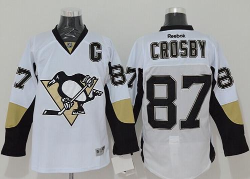Penguins #87 Sidney Crosby White Stitched Jersey - Zenithce