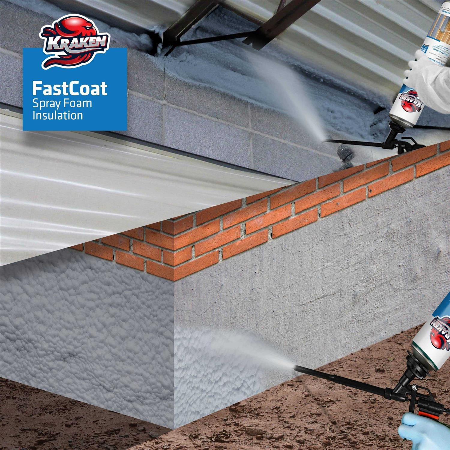 Krakenbond Fastcoat Insulation Spray Foam Pack Can - Zenithce
