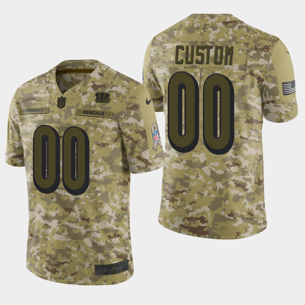 Cincinnati Bengals Customized Camo Salute To Service NFL Stitched Limited Jersey - Zenithce