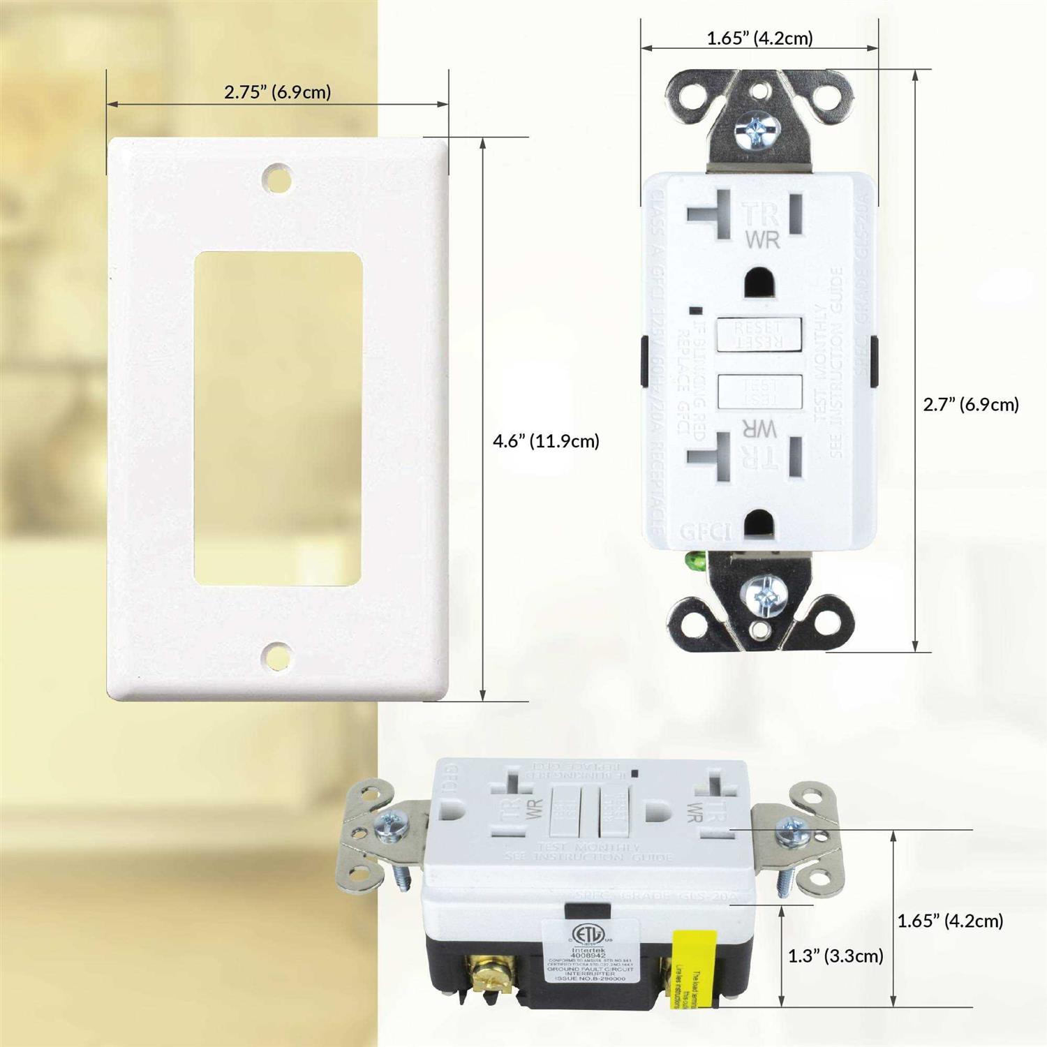 Faith 20 Amp Tamper-Resistant Outlet 20A 125V Decorator Receptacle - Zenithce