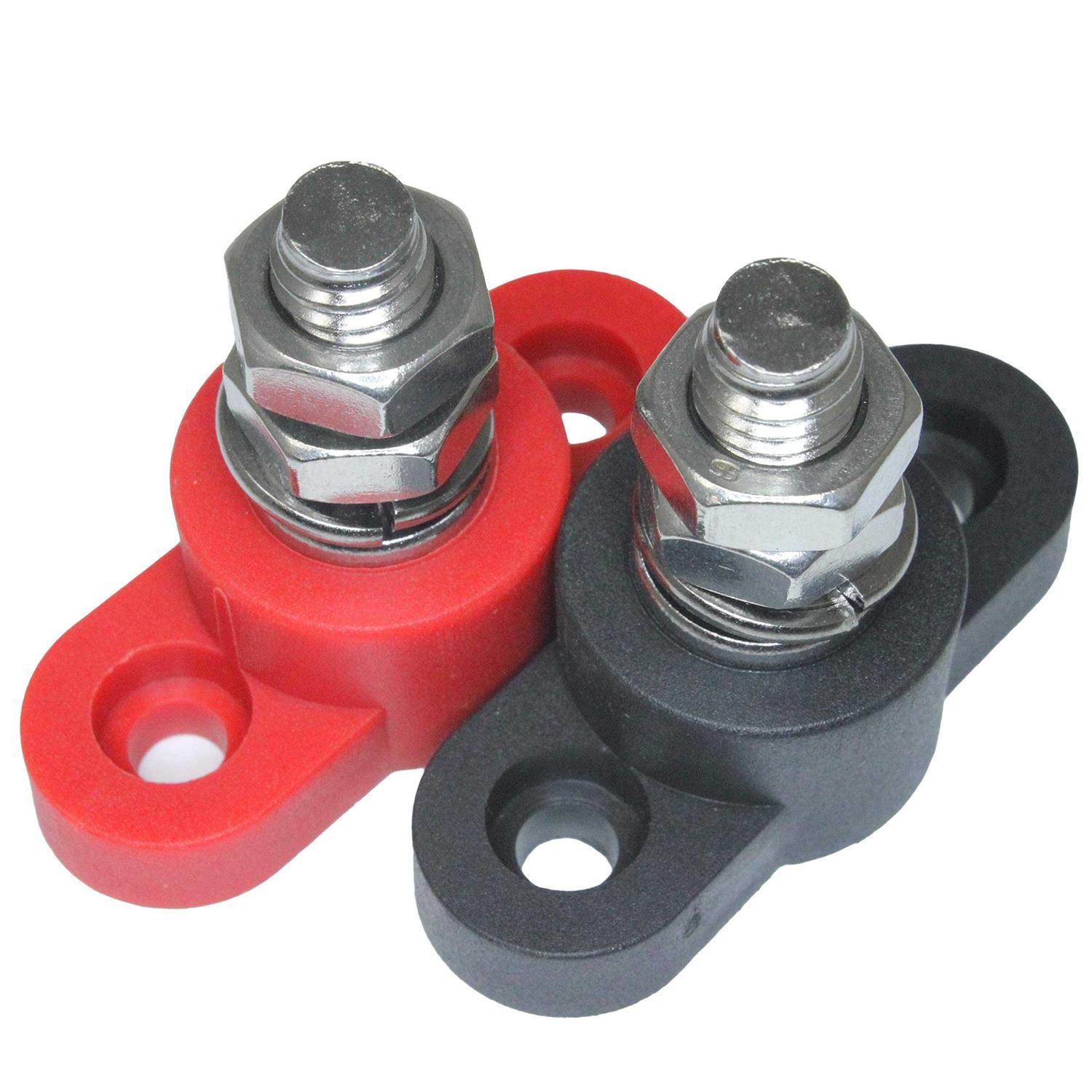 Positive Insulated Battery Power Junction Post Block 3/8 Lug X 16 Thread - Zenithce