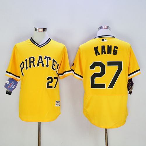 Pirates #27 Jung-Ho Kang Gold Flexbase Authentic Collection Stitched Jersey - Zenithce