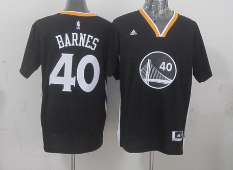 Golden State Warriors #40 Harrison Barnes Revolution 30 Swingman 2014 New Black Short-Sleeved Jersey - Zenithce