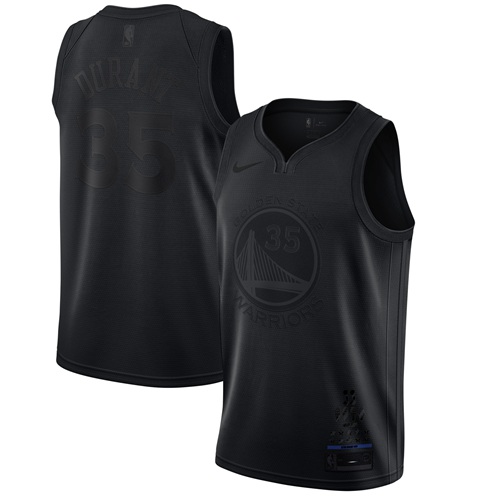 Warriors #35 Kevin Durant Black MVP Swingman Jersey - Zenithce