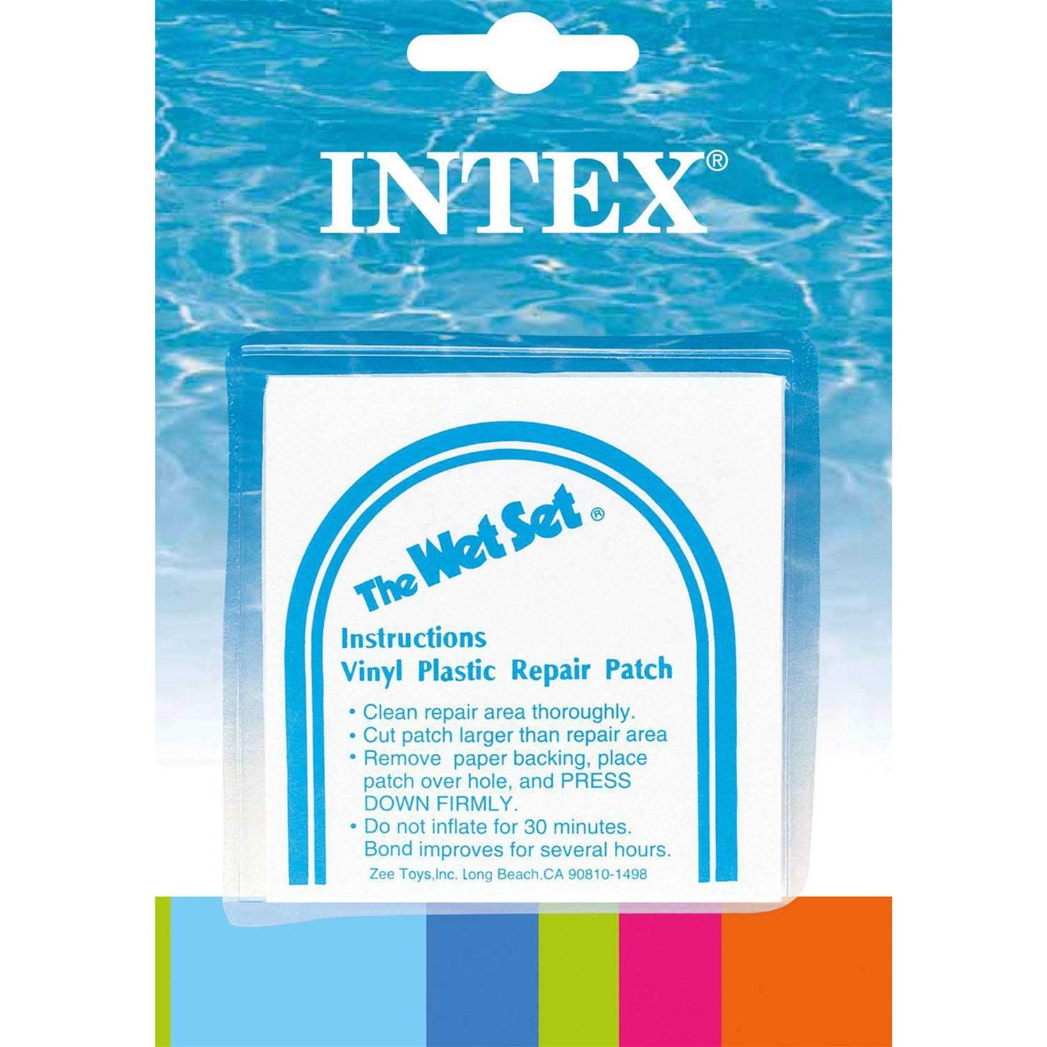 INTEX Wet Set Adhesive Vinyl Plastic Swimming Pool Tube Repair Patch Kit - Zenithce