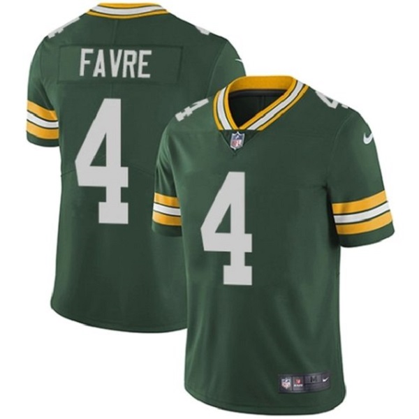 Green Bay Packers #4 Brett Favre Green Stitched Jersey - Zenithce