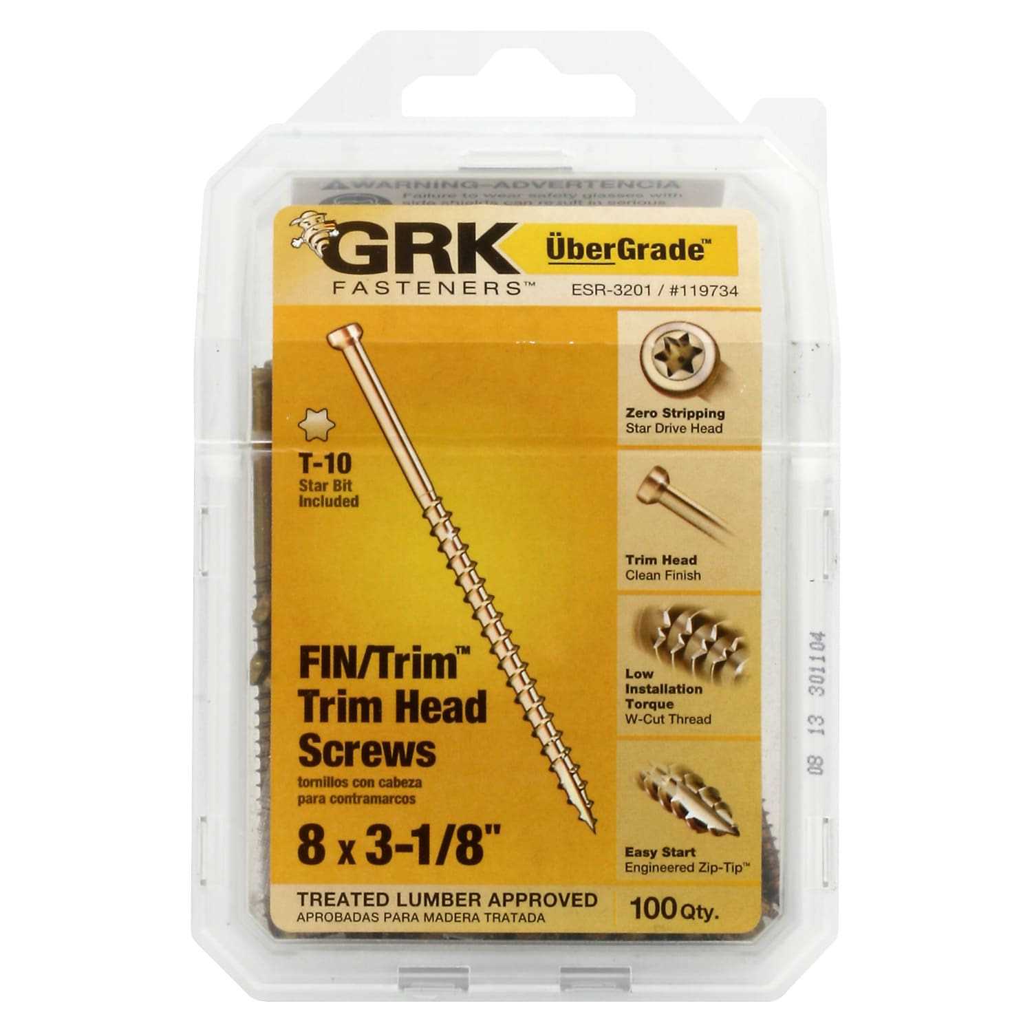 GRK Finishing Trim Head Screws 116728 - Zenithce