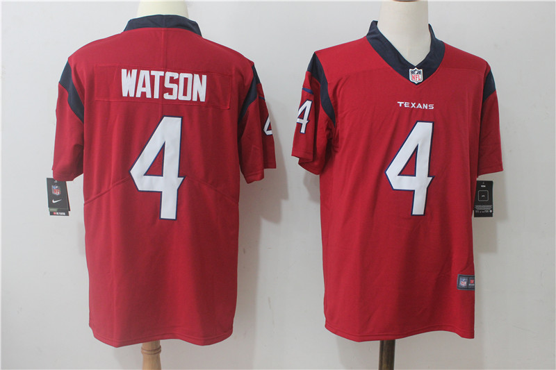 Houston Texans #4 Deshaun Watson Red Alternate Stitched Vapor Untouchable Limited Nike Jersey - Zenithce